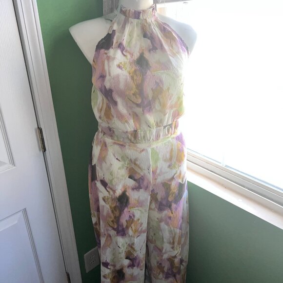 Watercolor Plisse Pant Set -Size 1X - Picture 4 of 7